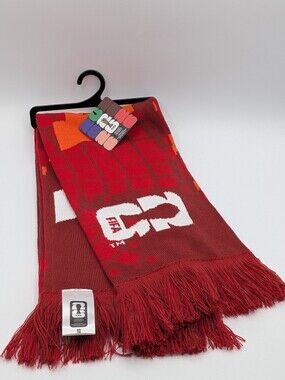 NWT Official FIFA World Cup 2026 Canada Knit Fan Scarf - Red/Maroon